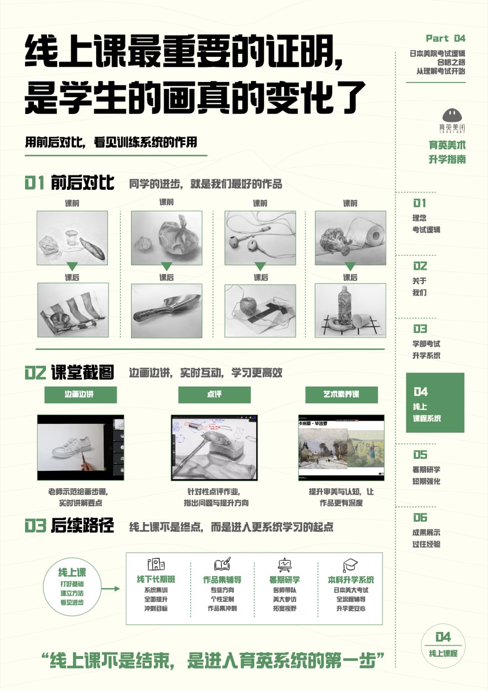 线上课训练前后与课堂截图