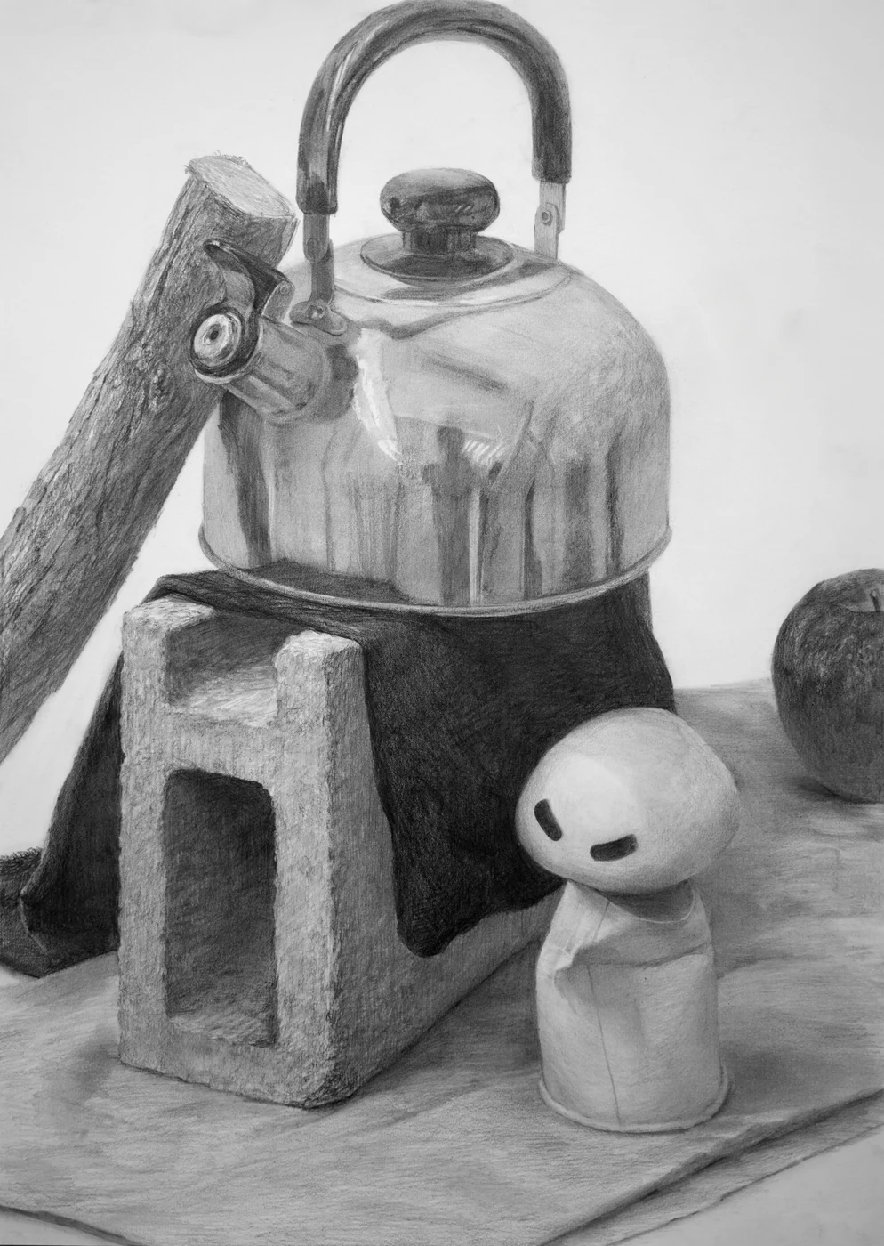 育英美术静物素描宣传范画