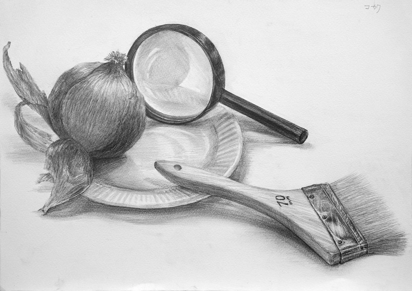 育英美术学生合格作品：桌上素描学生作品 102