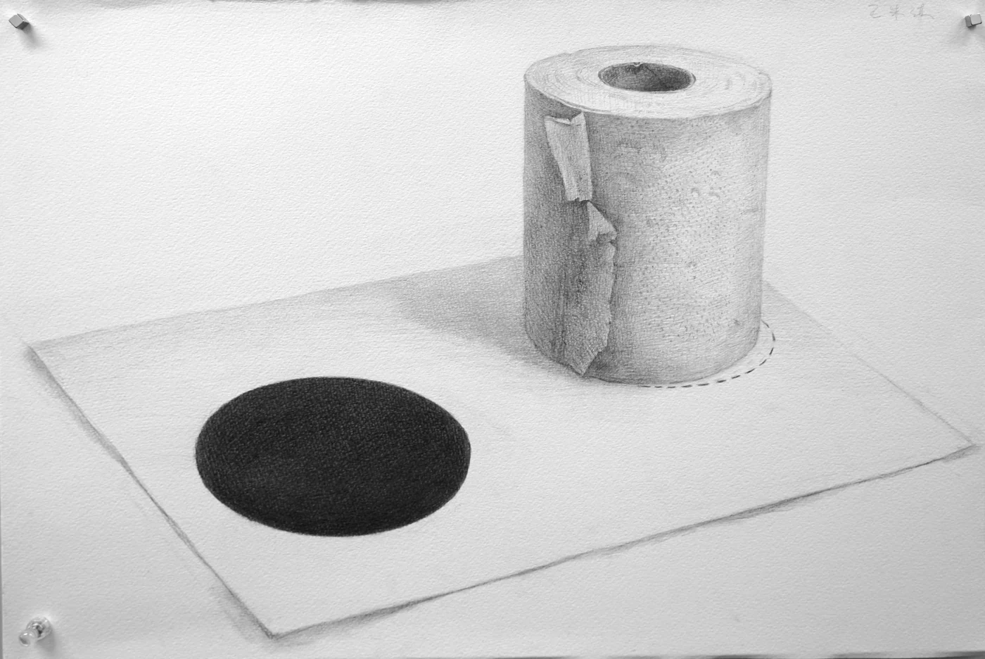 育英美术学生合格作品的桌上素描学生作品 022