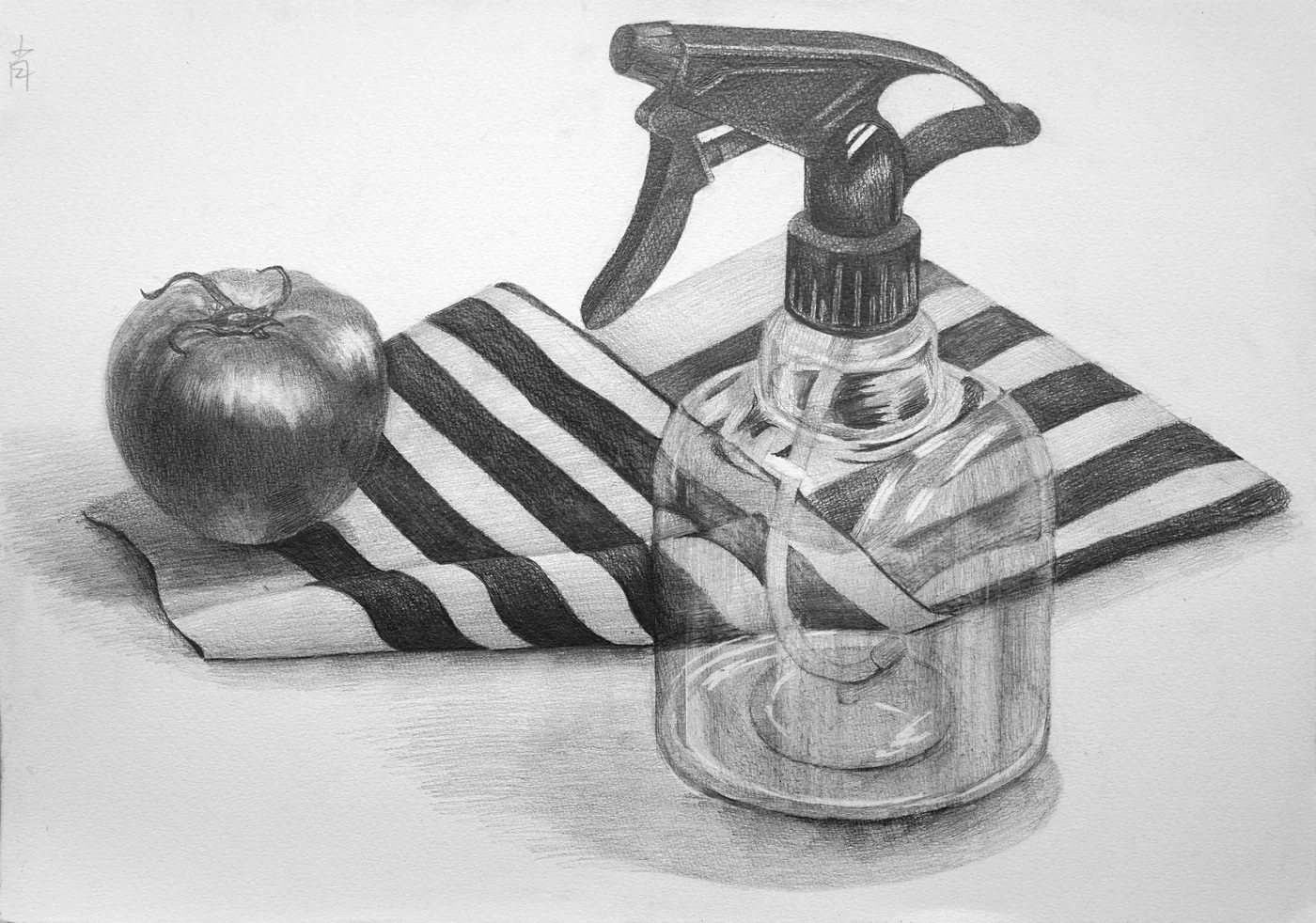 育英美术综合班学生桌上素描作品二