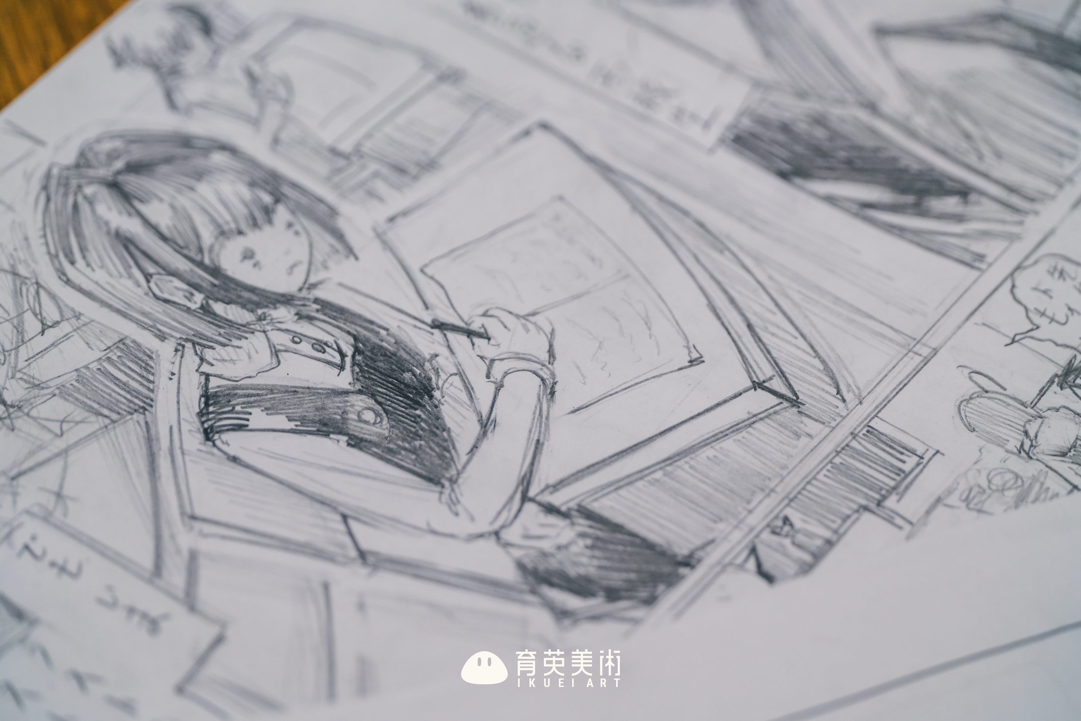 漫画模拟集训中的画面草稿
